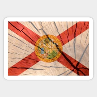 Florida Wood Flag Sticker